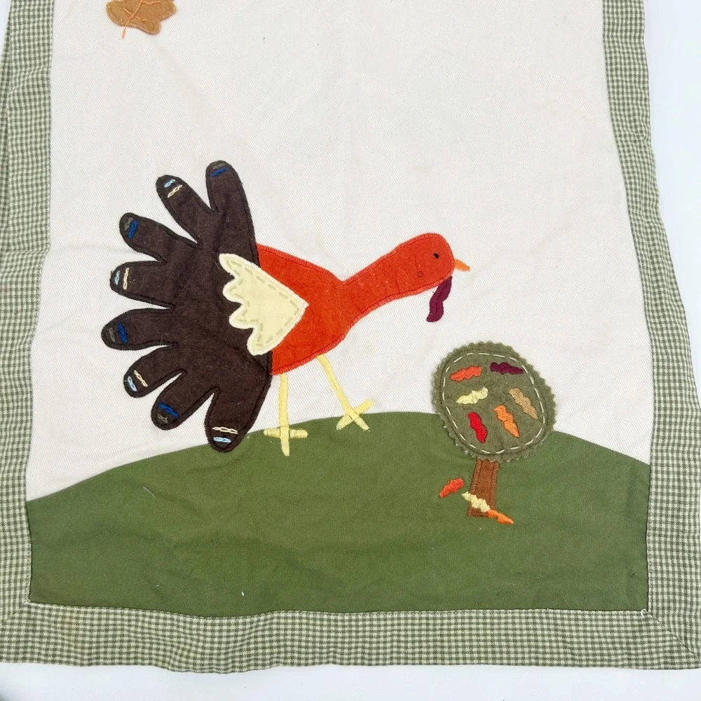 Pottery Barn Kids Fall Thanksgiving Turkey Table Runner &‎ Placemat Set